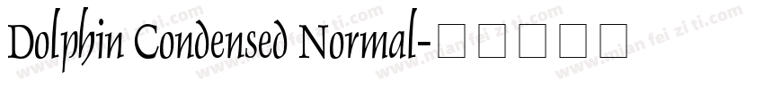 Dolphin Condensed Normal字体转换